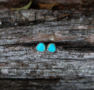 Small Kingman Turquoise studs