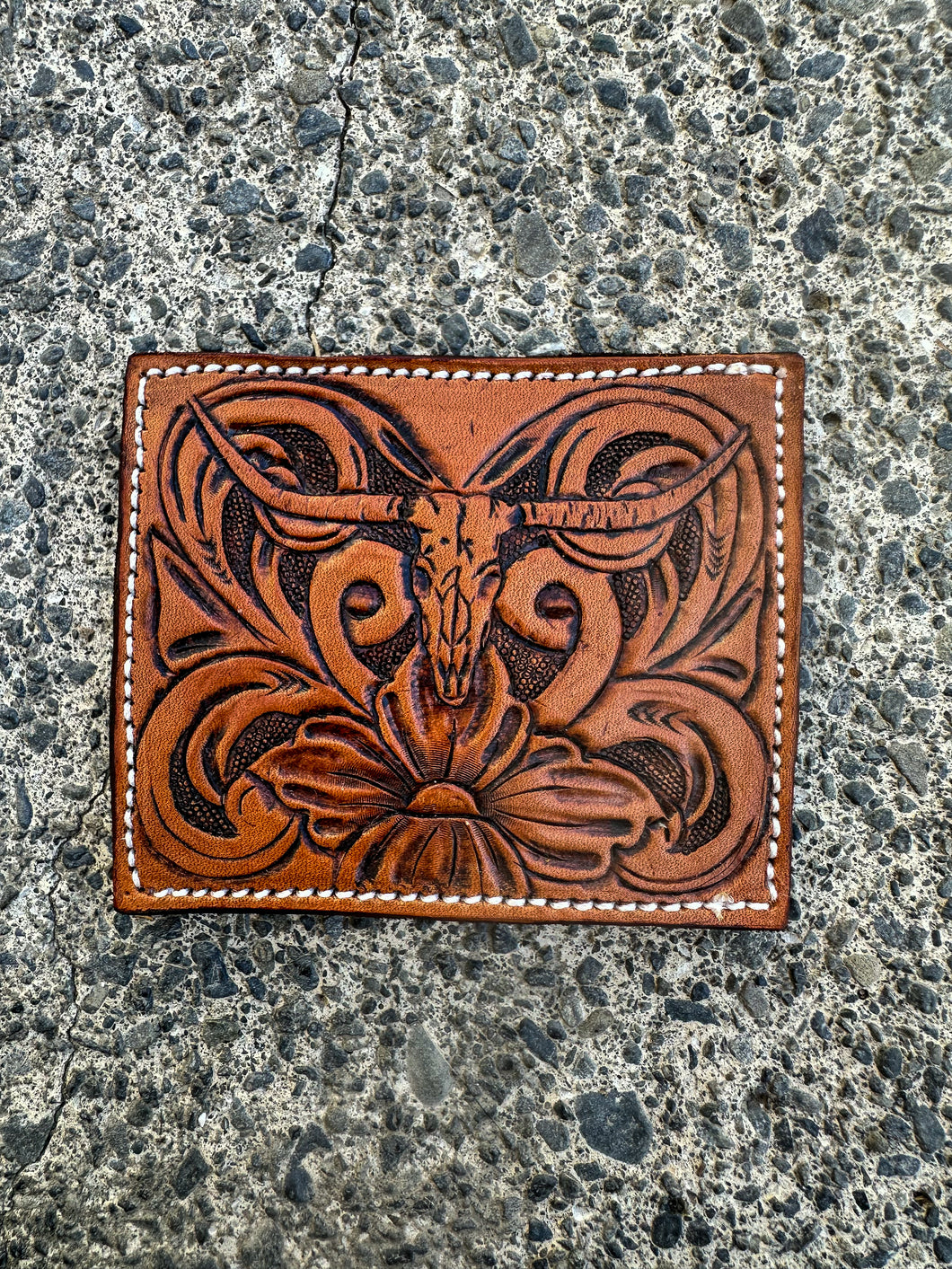 Longhorn Skull card slip